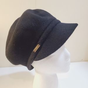 ADORA Classic Black Hat with Gold Accent